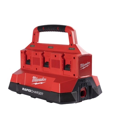 Cargador rápido de 6 puertos Milwaukee 48-59-1809 M18 18V paquete de iones de litio Foto 1 de 2