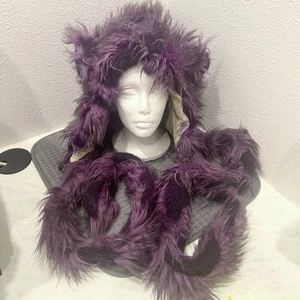 Shambhala Faux Fur Bolli Imports Bollibear Hood Hat Festival Edm - Picture 1 of 9