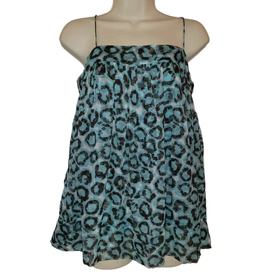 Diane Von Furstenberg 6 Silk Y2K Babydoll Cami Spaghetti Strap Top Chic Coquette - Image 1 of 4