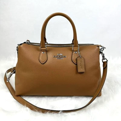 Coach Georgia Satchel Crossbody Handbag In Leather/Light Saddle CR156 NWT - Image 1 of 4