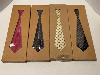 Vtg  Stafford Neckties 100% Silk  Lot Of 4 Men’s X-Long Multicolor  4”x57” NOS - Image 1 of 4