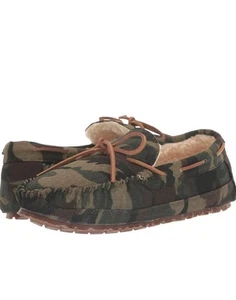Sperry Herren Brandon Trapper Slipper Größe 12 NEU Neu im Karton grün Tarnmuster Kunstfell Mokassin - Bild 1 von 10