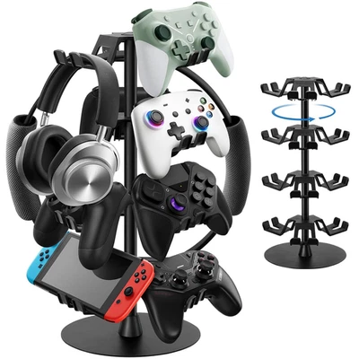 4-Tier Gaming Controller Stand for PS5 PS4 Headset Holder Organizer Desk Rack - Image 1 of 4