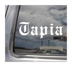Tapia - Old English Last Name Surname Car Vinyl Decal Window Sticker 22156 - Bild 1 von 1