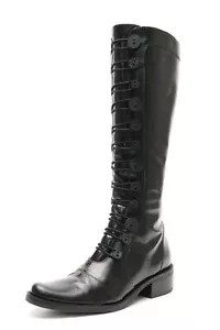Youth MATISSE "BANJAMIN" black leather knee high boots sz. 4 NEW! $235 - Picture 1 of 6
