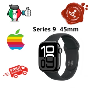 Apple Watch Series 9 45mm Nero Beige Blu Cassa in Alluminio Cinturino Sport -GPS - Zdjęcie 1 z 4