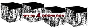 4X_IKEA DRONA Aufbewahrungsbox schwarz weiß passt KALLAX 13x15x13" DRÖNA NEU - Bild 1 von 1