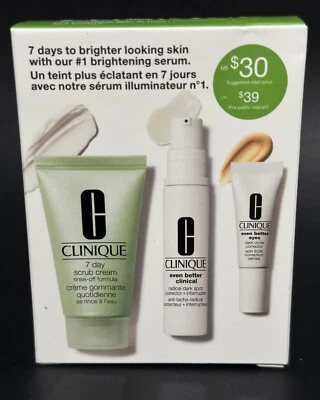 Clinique Skin School Exfoliate 7day Scrub Treat Serum Correct Even Better travel - Image 1 of 4