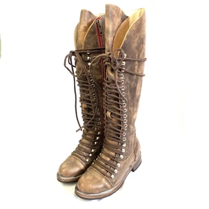 Freebird By Steven ROMAN Tall Leather Lace Up Boots VINTAGE RARE 6 Combat - Bild 1 von 13