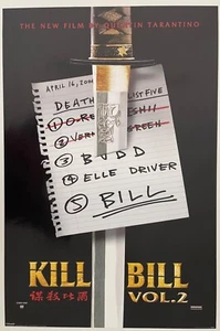 KILL BILL, VOL 2, UMA THURMAN,TARANTINO, RARE 2004 POSTER - Picture 1 of 7