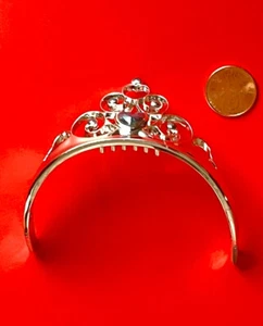 Princess Headband Tiara Dress UP Crown Birthday Party Costos Plastic Girls - Picture 1 of 7