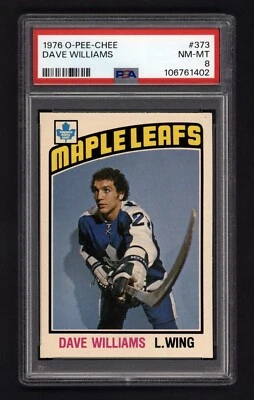 1976 OPC #373 DAVE WILLIAMS PSA 8 NEAR MINT-MINT - Image 1 of 2