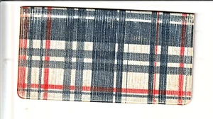 VINTAGE VINYL PLAID CHECKBOOK COVER - Picture 1 of 3