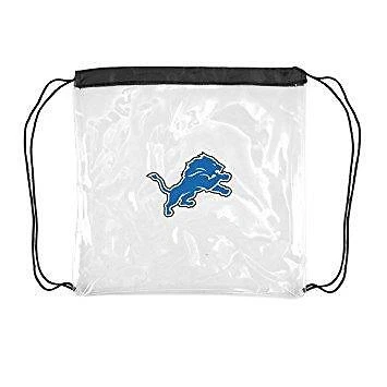 Official NFL Detroit Lions Clear String Bag Blue Logo 12x12 FAST SHIP! B8 Cover