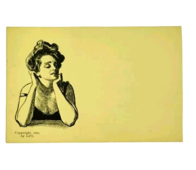 Tarjeta comercial ilustración revista Gibson Girl Life c1900 muestra (3) Foto 1 de 4
