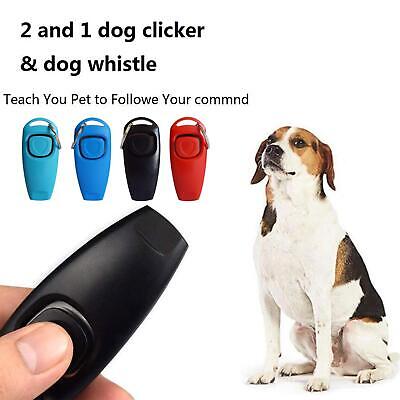 1X Pet Dog Training Whistle Clicker Pet Trainer Click Puppy Aid Guide Obedience • 1.73£