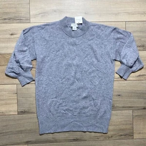 Club Monaco Women’s Elima 100% Cashmere 3/4 Sleeve Sweater Size M Gray - Picture 1 of 9