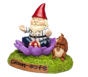 BigMouth Gnome-aste Meditating Garden Gnome Novelty Resin Hand Painted Gift Box - Bild 1 von 2