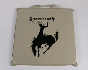 Almohadilla de asiento de rodeo vintage Snowmass Aspen Colorado estación de esquí salvaje oeste NUEVO BANCO DE EE. UU. - Imagen 1 de 8