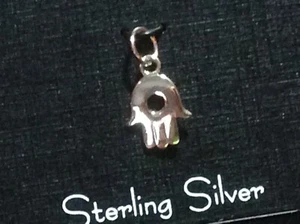 Vtg Hand Charm 925 Sterling ATI TH Hasma Pendant Old Stock Estate Jewelry - Picture 1 of 4
