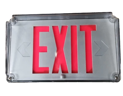 Cooper Lighting UX61R Exit Sign LED Single Face Die-Cast Aluminum Watertight - Image 1 of 3