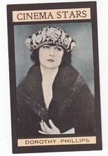 Vintage 1924 Large Big Gun Silent Film Card Cinema Stars #21 DOROTHY PHILLIPS