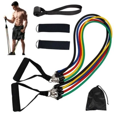 Widerstandsbänder Fitnessbänder 11tlg Gymnastikband Resistance Expander Set Yoga - Bild 1 von 4