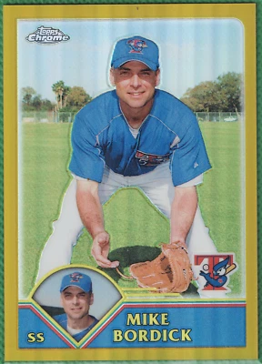Topps Chrome Mike Bordick #340 Gold Refractor 2003/449 Foto 1 de 2
