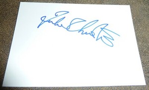 JULIE CHRISTIE HAND SIGNED AUTOGRAPHED WHITE MOUNTING CARD IN PERSON UACC DEALER