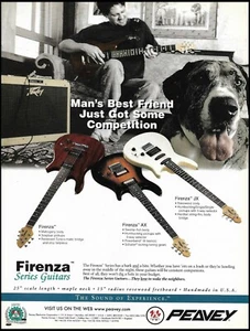 1998 Peavey Firenza AX & JX electric guitar series advertisement 8 x 11 ad print - Picture 1 of 3