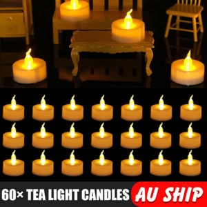 60Pcs/LED Tea Light Candles Tealight Flameless Wedding Party Battery Included AU - Picture 1 of 12