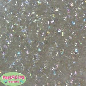 16 mm Klar Glitzer Kaugummi Perlen Posten 20 Stck. Chunky Gummiball - Bild 1 von 1