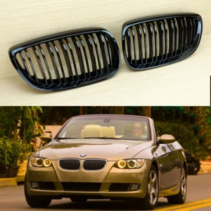 Parrillas delanteras negras brillantes para BMW E92 E93 serie 3 estilo F82/M4 2007-10 - Imagen 1 de 4