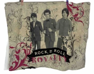 Disney Jonas Brothers Rock n Roll Royalty Beige Brown Pillow Case 30x24 inches - Picture 1 of 8