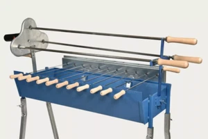 Cipro BBQ Girarrosto a Carbone FOUKOU Grill Set Barbecue Tradizionale con Motore OMAGGIO - Foto 1 di 12