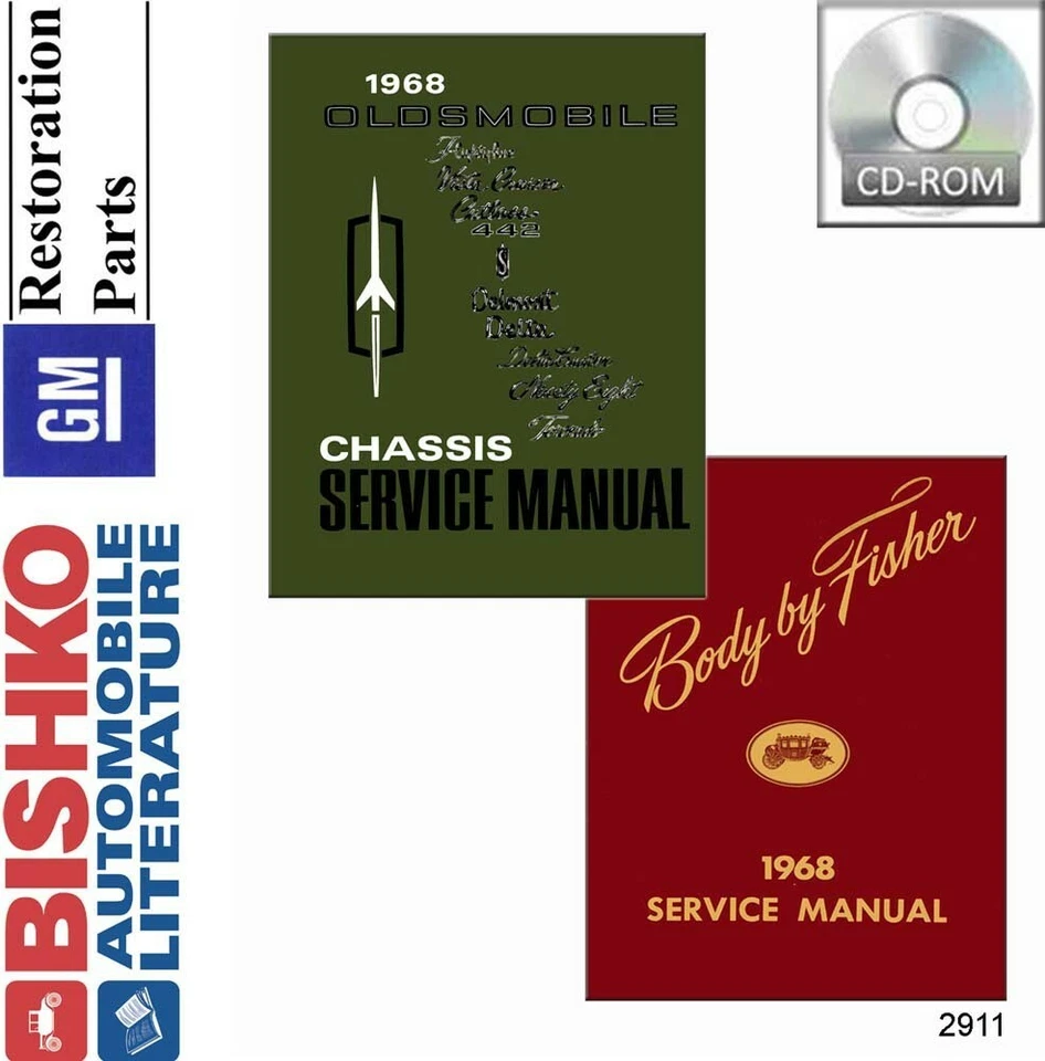 1968 Oldsmobile F85 442 98 88 Shop Service Repair Manual CD Engine Drivetrain OE Foto 1 de 1