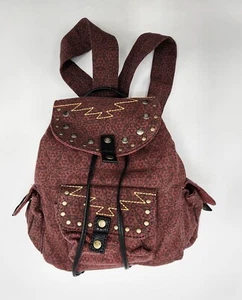 ROXY 100% Cotton Drawstring Backpack Pre-owned - Picture 1 of 12