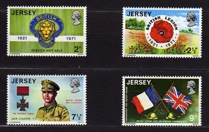 JERSEY #53-56 MNH 50th ANNIV. OF THE BRITISH LEGION - Picture 1 of 1