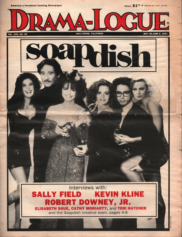 Drama-Logue - May 30-Jun 5, 1992 - Interviews with: Sally Field, Robert Downy Jr - Image 1 of 1