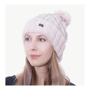 Gorra Craggi Bobble tejida con cable tacto suave para la cabeza para mujer y hombre estilo lentejuelas beige - Imagen 1 de 2