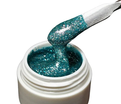 Premium UV Glittergel Chrome Turmalin 5ml Fullcover Farbgel - Bild 1 von 3