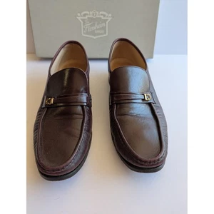 Florsheim Herren Burgunderrot Leder Halbschuhe Elegant Schuhe Größe 9,5 D mit Karton - Bild 1 von 17