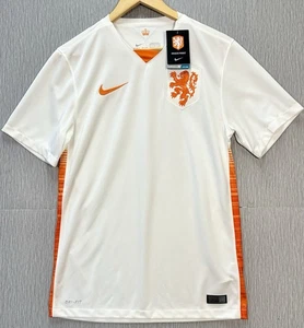 NETHERLANDS 2015 AWAY FOOTBALL SHIRT SOCCER JERSEY NIKE Embroidered Patch NWT SM - Picture 1 of 17