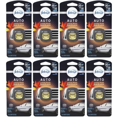 Paquete de 8 ambientadores Febreze con clip de ventilación para automóvil automático, madera de noche, 1 unidad Foto 1 de 3