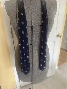 Men’s Hand Made in Italy Polo Ralph Lauren Navy Tie - Picture 1 of 6