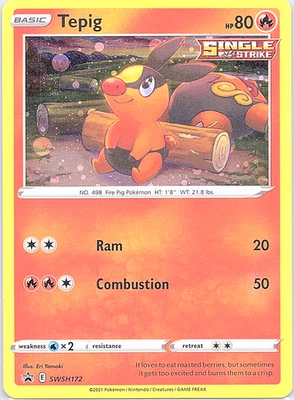 Tepig SWSH172 SWSH: Sword & Shield Promo Cards Holo MP - Image 1 of 2