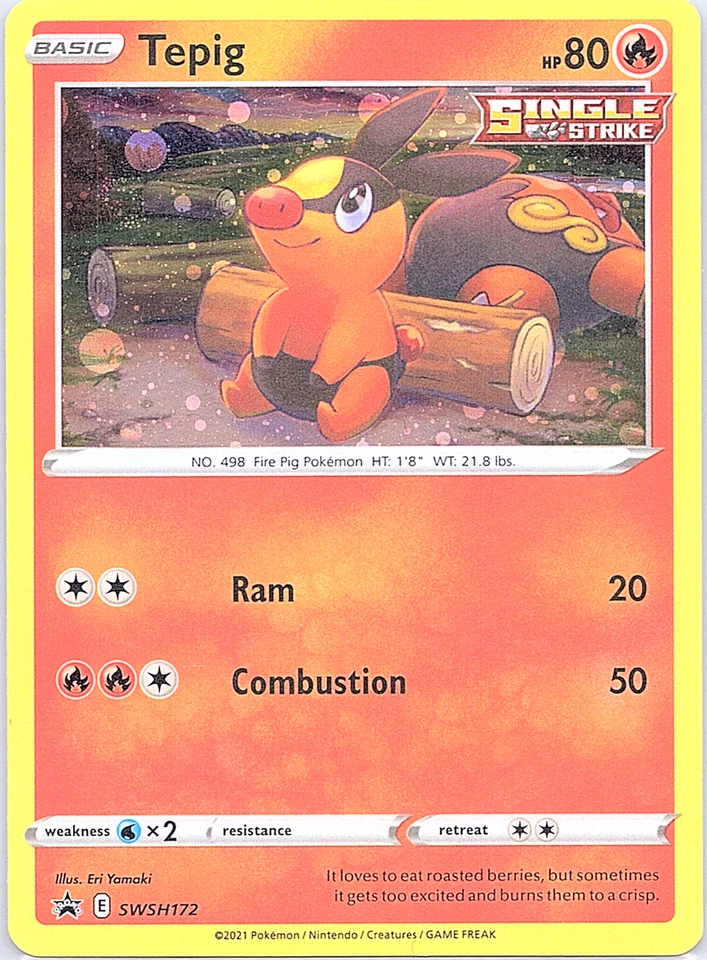 Tepig SWSH172 SWSH: Sword & Shield Promo Cards Holo MP - Image 1 of 2