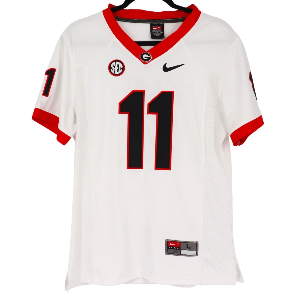 Georgia Bulldogs Nike SEC Team 足球球衣 女式 L 码 白色 红色 #11 Fromm — 第 1/4 张图片