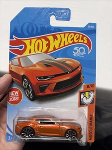 Hot Wheels ‘18 Camaro SS #50 Muscle Mania Diecast Car Burnt Orange New - Picture 1 of 3