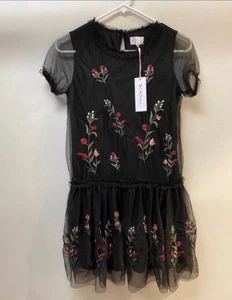 BCBGirls Embroidered Tulle Dress Girls 14 - Picture 1 of 6